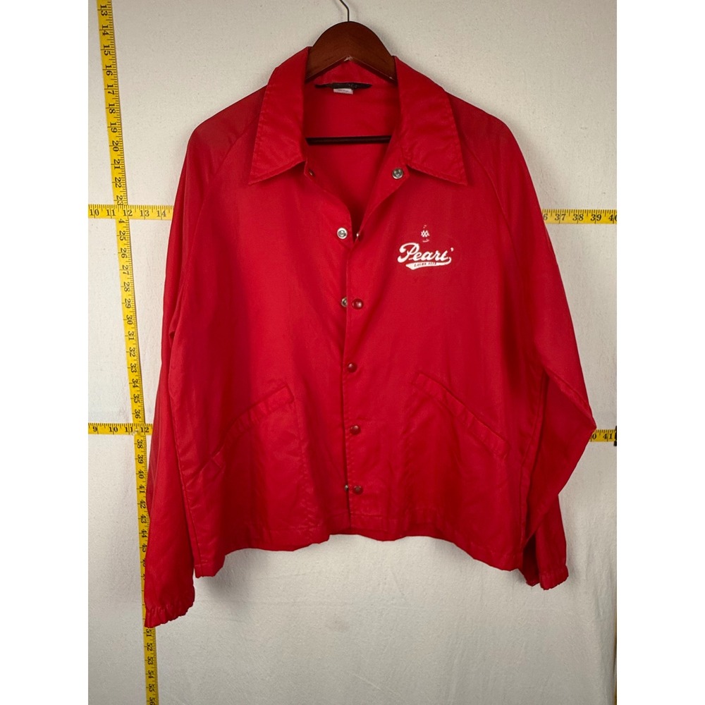 Swingster Pearl Lager Beer Jacket Mens L Red  Vintage Logo